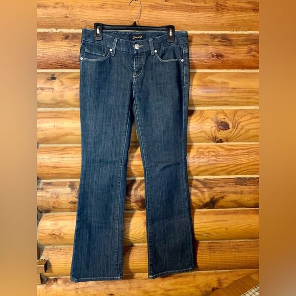 Seven 7 Dark Wash Bootcut Low Rise Jeans Size 4 - Picture 1 of 8
